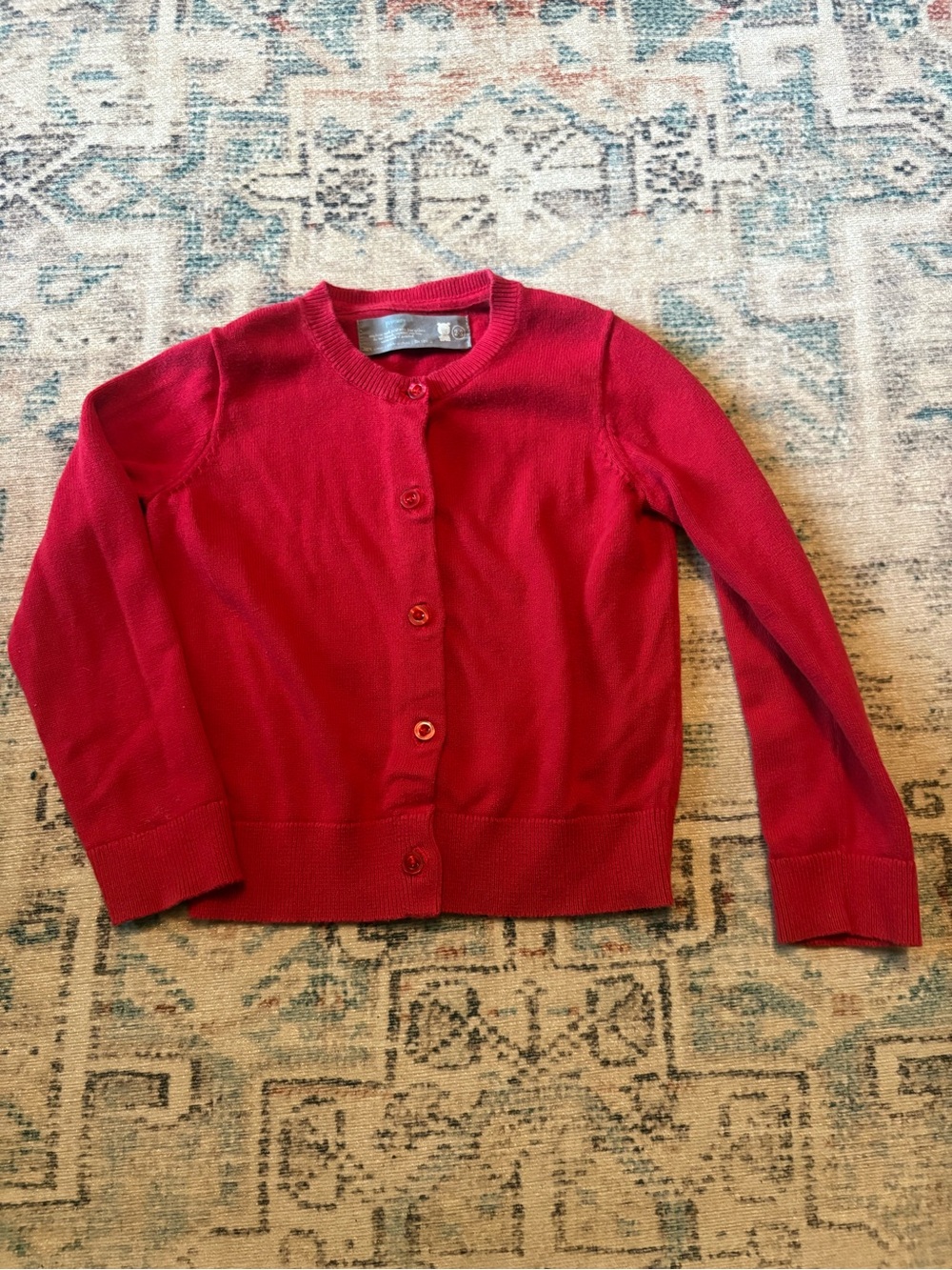 Primary red cardigan, girls 2/3